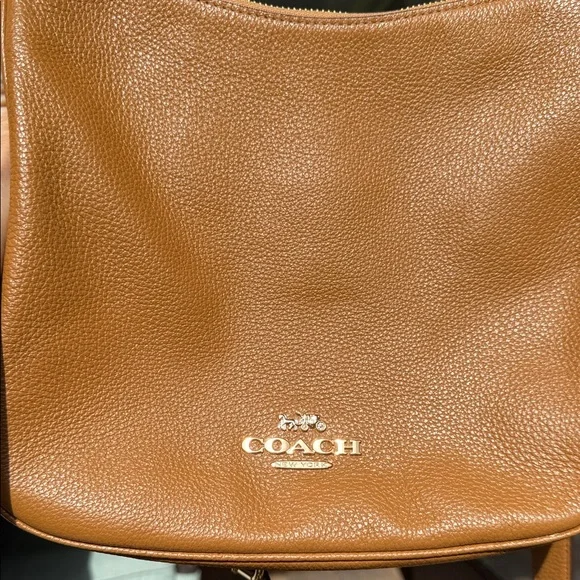 COACH Ellie File Bag in Gold/ Light Saddle NWOT - Picture 2 of 14
